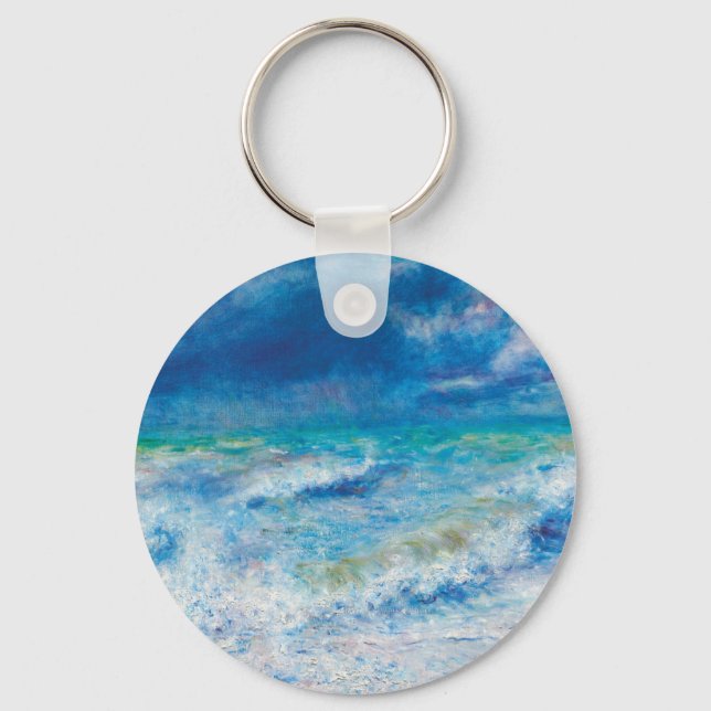 Seascape (1897) by Pierre-Auguste Renoir Key Ring (Front)