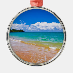 Seascape Along Hanalei Bay Metal Tree Decoration