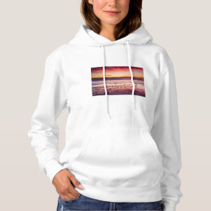 Seascape and pier at sunset, CA Hoodie