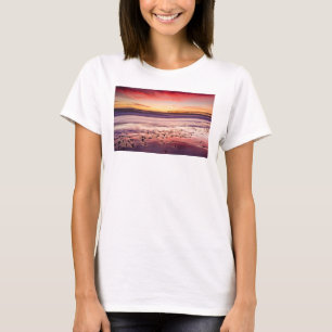 Seascape and pier at sunset, CA T-Shirt