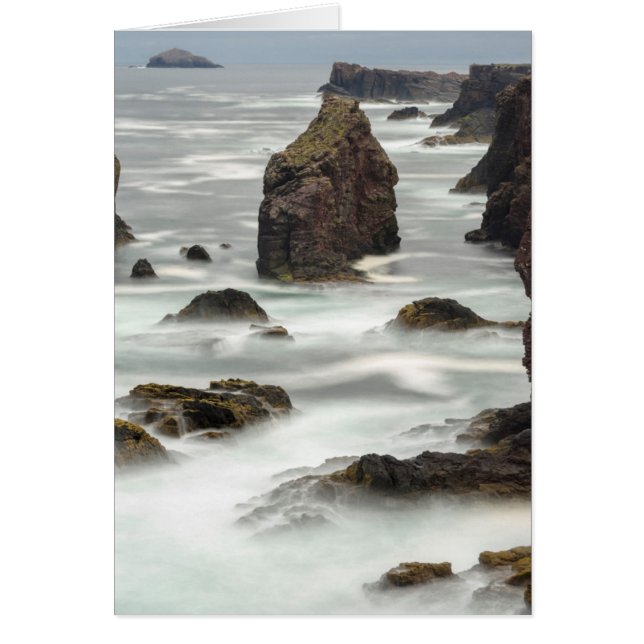 Seascape and sea stacks, Shetland (Front)