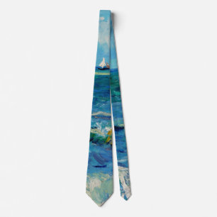 Seascape at Les Saintes-Maries Fine Art Tie