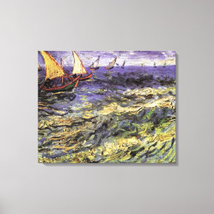 Seascape at Saintes-Maries by Vincent van Gogh Canvas Print