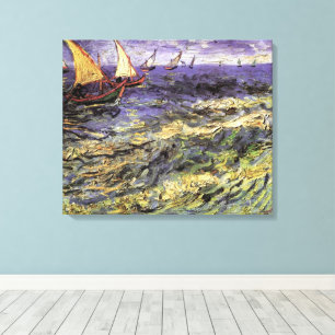 Seascape at Saintes Maries by Vincent van Gogh Canvas Print