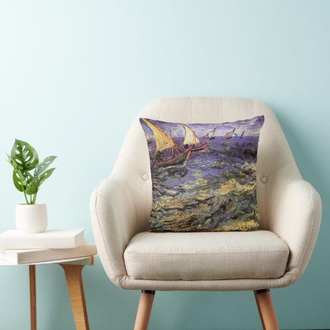 Seascape at Saintes Maries by Vincent van Gogh Cushion (Chair)