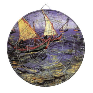 Seascape at Saintes Maries by Vincent van Gogh Dartboard