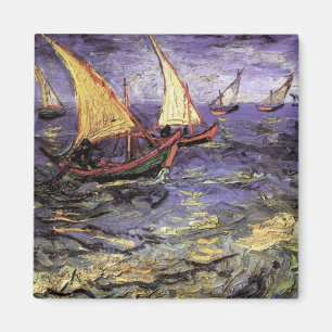 Seascape at Saintes Maries by Vincent van Gogh Magnet
