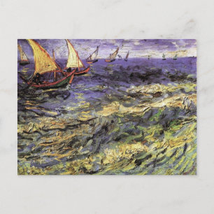 Seascape at Saintes-Maries by Vincent van Gogh Postcard