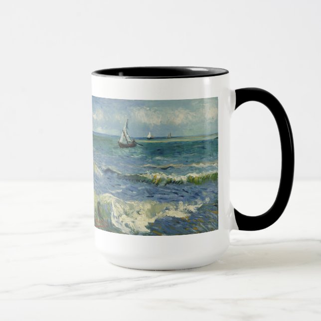 Seascape at Saintes-Maries (F415)Van Gogh Fine Art Mug (Right)