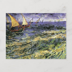 Seascape at Saintes-Maries Van Gogh Fine Art Postcard
