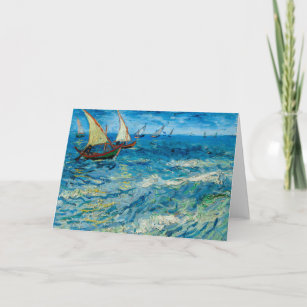 Seascape at Saintes-Maries   Vincent Van Gogh Card