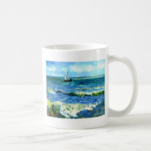 Seascape at Saintes-Maries, Vincent Van Gogh Coffee Mug