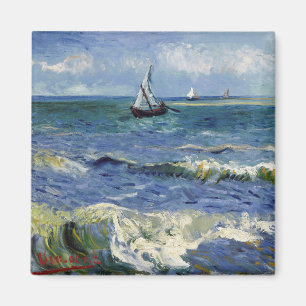 Seascape at Saintes Maries - Vincent Van Gogh Magnet