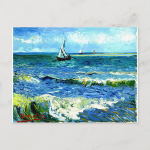 Seascape at Saintes-Maries, Vincent Van Gogh Postcard