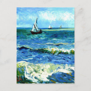 Seascape at Saintes-Maries, Vincent Van Gogh Postcard