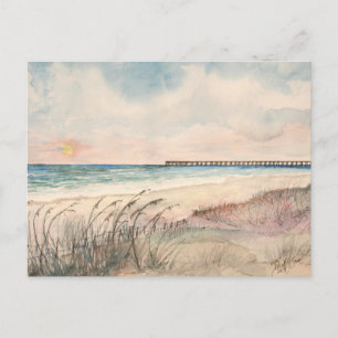 Seascape beach art gifts postcard
