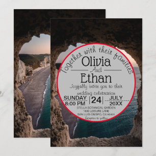 Seascape beach celebration Wedding Invitation