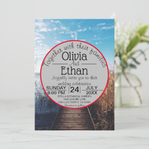 Seascape beach celebration Wedding Invitation