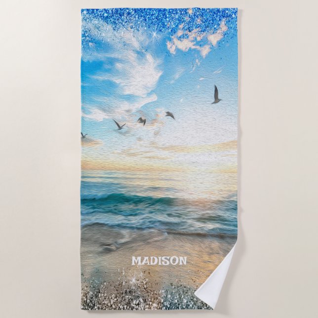 Seascape Beach Towel (Front)