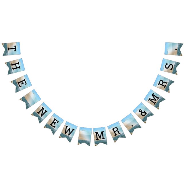 Seascape Beach Wedding Blue Ocean Bunting (All)