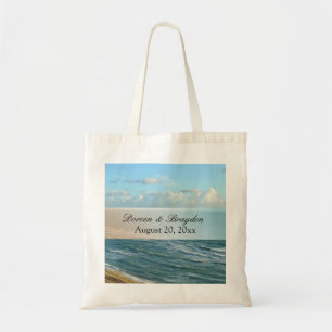 Seascape Beach Wedding Blue Ocean Tote Bag