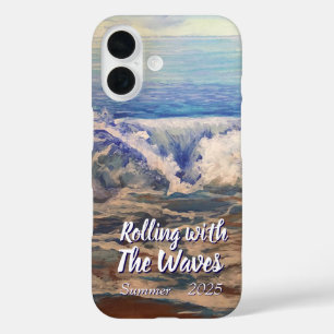Seascape  Blue Waves NATURE Personalise iPhone 16 Case