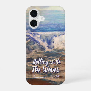 Seascape  Blue Waves NATURE Personalise iPhone 16 Case