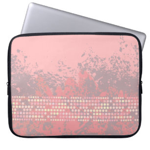 seascape coral pink surf dot laptop case