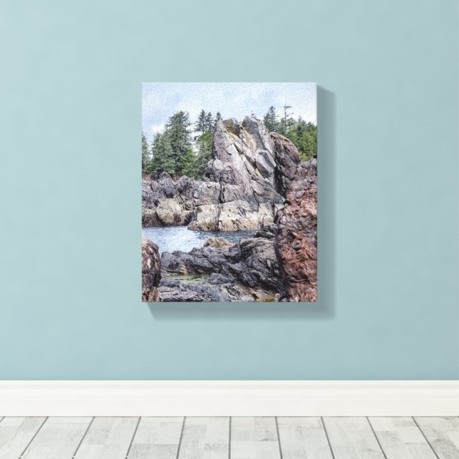 Seascape Crest Canvas Print (Insitu(Wood Floor))