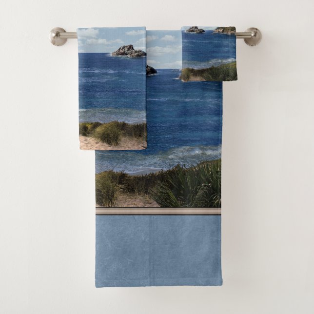 Seascape (customisable) Bathroom Towels (Insitu)