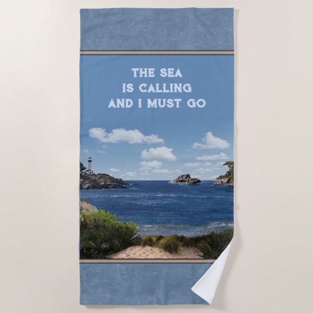 Seascape (customisable) beach towel (Front)