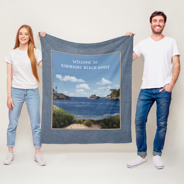 Seascape (customisable)  fleece blanket (In Situ)