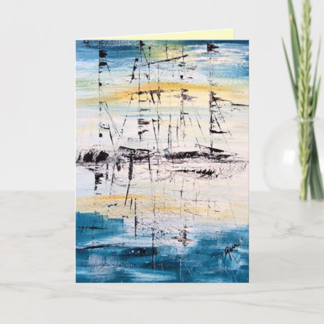 Seascape Greeting Card - Summer Sail (Front)