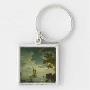 Seascape, Moonlight, 1772 Key Ring