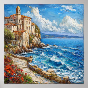 Seascape painting poster