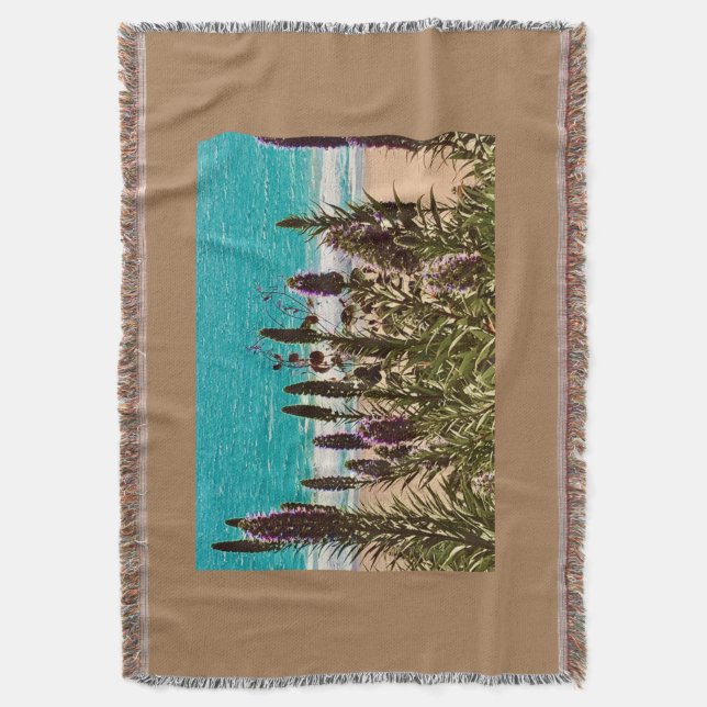 Seascape Throw Blanket (Front Vertical)