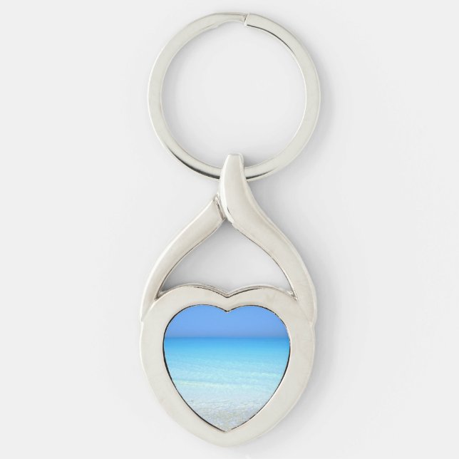 Seascape turquoise scenery key ring (Front)
