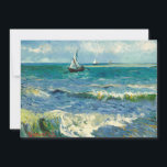 Seascape | Vincent van Gogh<br><div class="desc">Seascape near Les Saintes-Maries-de-la-Mer (1888) by Dutch post-impressionist artist Vincent Van Gogh. Original artwork is an oil on canvas seascape painting depicting a boat on an abstract blue ocean.

Use the design tools to add custom text or personalise the image.</div>