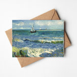 Seascape | Vincent Van Gogh Card<br><div class="desc">Seascape near Les Saintes-Maries-de-la-Mer (1888) by Dutch post-impressionist artist Vincent Van Gogh. Original artwork is an oil on canvas seascape painting depicting a boat on an abstract blue ocean.

Use the design tools to add custom text or personalise the image.</div>
