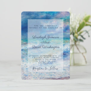 Seascape wedding invitation