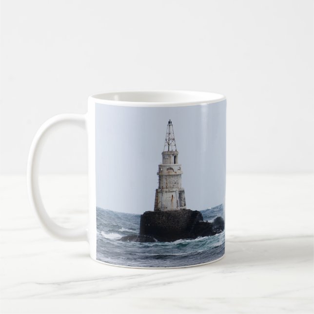 Seascape with lighthouse coffee mug (Left)