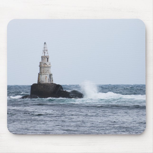 Seascape with lighthouse mouse mat (Front)