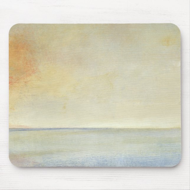 Seascape with Tranquil Orange Sunset Mouse Mat (Front)