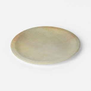 Seascape with Tranquil Orange Sunset Paper Plate
