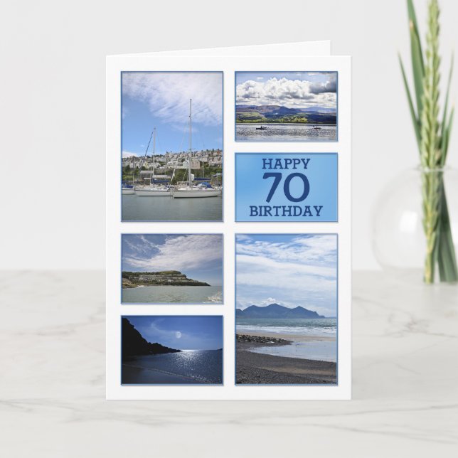Seascapes 70th birthday card (Front)