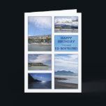 Seascapes birthday card for Ex-boyfriend<br><div class="desc">A birthday card for a wonderful Ex-boyfriend. A collection of seascapes and seaside images. Beaches and boats with beautiful scenery. A modern take on a traditional look. Inside the card is a lovely verse. Copyright Norma Cornes</div>