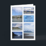 Seascapes birthday card for Ex-boyfriend<br><div class="desc">A birthday card for a wonderful Ex-boyfriend. A collection of seascapes and seaside images. Beaches and boats with beautiful scenery. A modern take on a traditional look. Inside the card is a lovely verse. Copyright Norma Cornes</div>