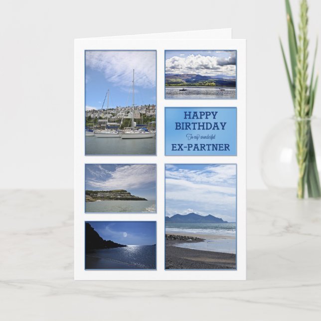 Seascapes birthday card for ex-partner (Front)