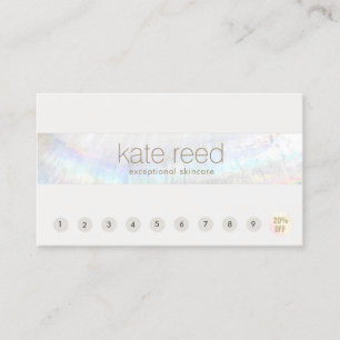 Seashell 10 Punch Customer Loyalty Appointment Business Card