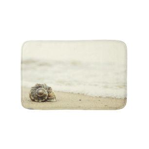 Seashell Alone On Beach Bath Mat
